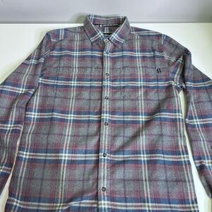 Kavu Men's Plaid Shirt - Gray and Red